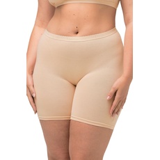 Ulla Popken Damen Panty, kurze Hose, Elastikbund Shapewear-Unterhose, Perlweiß, 42-44