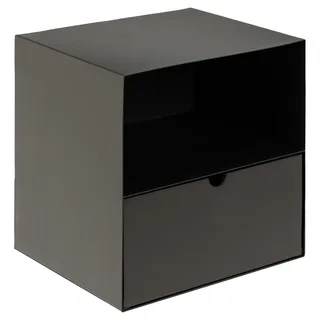 Actona Nachtschrank Joliet 30 x 25 x 30 cm Schwarz/Bambus