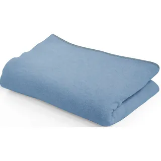 Setex Wohndecke »Kuscheldecke« mit Ziernaht in Melange-Optik, Kuscheldecke, blau