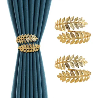 Vorhang Gardinen Raffhalter Halter Halterung Vorhanghalter Magnete, 2 Gold