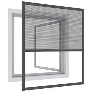 WINDHAGER Insektenschutz Fenster 130 x 150 cm Grau