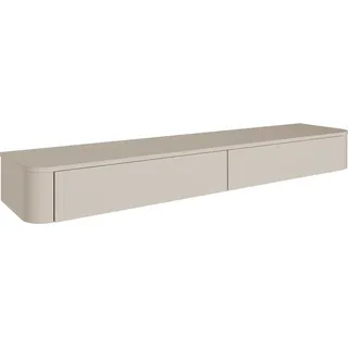 Selsey Luvio Slim – TV-Board hängend, Kaschmirgrau, 175 cm - Taupe