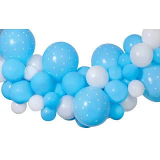 Ciao - Kit Luftballons DIY Baby Blue (65 Latex-Luftballons, 300 cm), hellblau