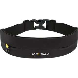 Build & Fitness Laufband - Bauchtasche mit Verstellbarer Taillenweite, Schlüsselclip - Passt für Alle Telefone, Schlüssel, Karten - Bauchtasche Damen und Herren - Laufen, Walken, Fitnessstudio, Sport