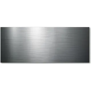 Tulup® Küchenrückwand Spritzschutz aus Glas -125x50 -Spritzschutz auf gehärtetes Glas Deko Kunst Metall-Textur - Silber