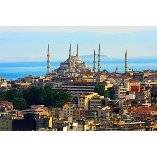 Papermoon Fototapete »Istanbul Skyline« glatt, bunt