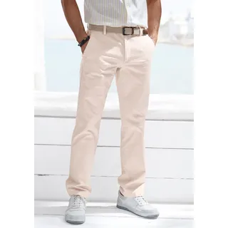 Chinohose JOHN DEVIN "Regular-fit, lange Oxford Hose", Herren, Gr. 32, Länge 32, beige, Web, Obermaterial: 98% Baumwolle, 2% Elasthan, unifarben, regular fit lang, Hosen Chinohose, aus elastischer Baumwoll-Qualität, in 3 Längen: 30 & 32 & 34