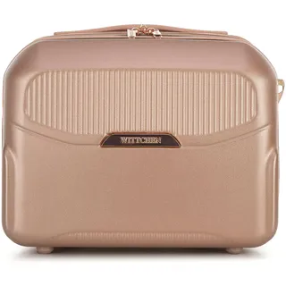 WITTCHEN Kosmetiktasche strapazierfähigem Polycarbonat Reißverschlussfach Reisekoffer Handgepäck Kabinengepäck Kosmetiktasche Damen Reiseetui Rosa getaucht