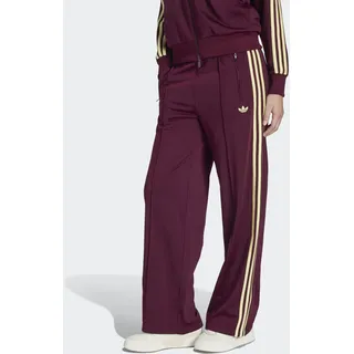 Sporthose ADIDAS ORIGINALS "FIREBIRD LOOSE", Damen, Gr. L, N-Gr, maroon, almost gelb, normal, gr., Obermaterial: 100% Polyester, Hosen Sporthose, Firebird Loose Sporthose, lässig geschnitten