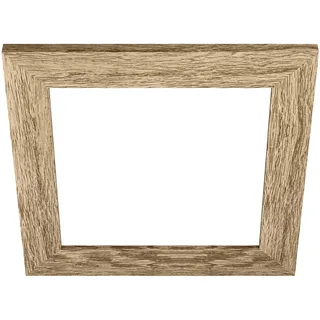 EGLO Deko-Rahmen aus Holz, Zubehör für LED Panel Salobrena 30 x 30 cm, quadratischer Holz-Rahmen in Hell-Braun geflammt