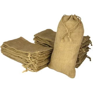 BlueFox 24er Set Jutesäckchen, nachhaltiger Adventskalender zum selber Basteln, Weihnachtskalender, Tüten, Geschenksäckchen, Sack, Jutebeutel für Kinder, Geschenk Weihnachten, braun