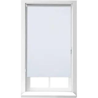 Relaxdays Thermorollo, ohne Bohren, Klemmfix, Kettenzug, 90x220 cm, Stoffbreite 86 cm, blickdichtes Klemmrollo, weiß