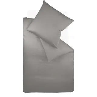 Fleuresse Interlock-Jersey-Bettwäsche colours grau 9021 155/200 - Grau