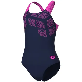 Arena Kikko Swim Pro Back Badeanzug Blau/Pink 140
