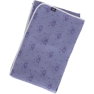 Sterntaler Baby Unisex Kuscheldecke Musselin Schlummerschaf lila