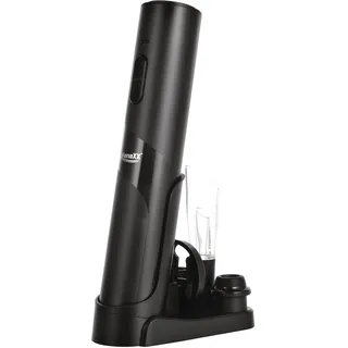 Lifenaxx 2-in-1 Elektrischer Weinöffner mit Vakuumpumpe – Inkl. Weinbelüfter, Ausgießer, 2 Stopfen, Folienschneider & Ladestation – Öffnet bis zu 45 Flaschen – Wein Konservierungsset - LX-064