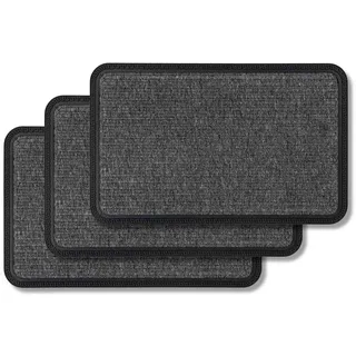 Astra Fussmatte AUßEN Border Star 3ER Set , Grau , Textil , 40x60 cm , Teppiche und Böden, Schmutzfangmatten, Fußmatten