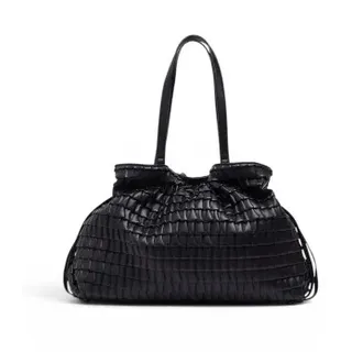 Liu Jo für Damen. AF6098-E1169 Große Tasche Riccy geprägt schwarz (OSFA), Lässig, Polyester