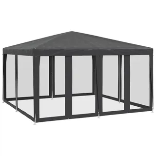 vidaXL Partyzelt mit 8 Mesh-Seitenteilen Anthrazit 4x4 m HDPE - Grau