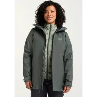 Jack Wolfskin Icecape 3IN1 Down Jkt Damen Slategrün XS