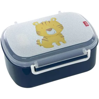 Sigikid 25174 Tiger Brotzeitbox BPA-frei Mädchen und Jungen Lunchbox empfohlen ab 2 Jahren blau