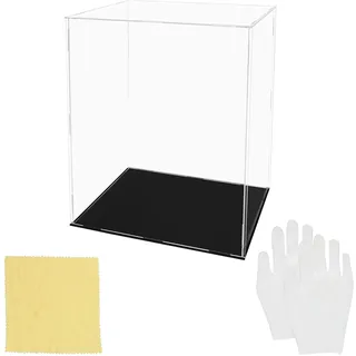Belle Vous Transparenter Acryl Vitrine - 25 x 20 x 30cm Große Acryl Boxen zum Ausstellen - Staubdichte Schaukasten Vitrine für Action Figuren & Sammlerstücke - Vitrine Quadratisch - Schaukasten Acryl