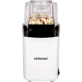 celexon CinePop CP150 Popcorn-Maschine - 13x19x29cm - Gewicht: 900g - weiß - einfach zu reinigen - ohne Öl/fettarm - Popcorn-Maker