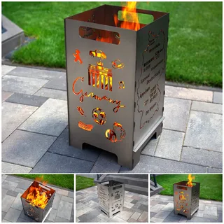 Feuerkorb Feuertonne Feuerschale Groß Stecksystem Leichte Reinigung 45L