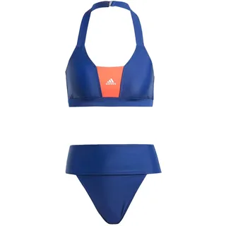 adidas Damen Sportswear Colorblock Bikini, Dark Blue/Bright Red, L