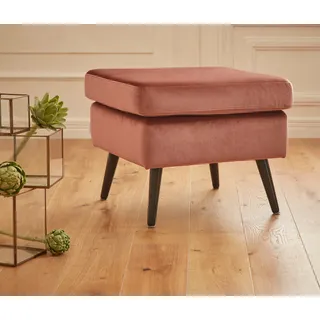 Hocker HOME AFFAIRE "Salla", orange (terra), B:58cm H:49cm T:58cm, Samtcord (92% Polyester 8% Polyamid);Struktur (100% Polyester);Struktur Hahnentritt (100% Polyester);Struktur fein (100% POlyester);Samtoptik (100% Polyester);Fellimitat (100%Polyester), Hocker, Hocker, Bezug auch in Luxus-Microfaser in Teddyfelloptik