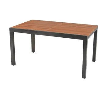 Merxx Gartentisch Ausziehtisch 150 x 90 x 10 cm Graphit/Natur