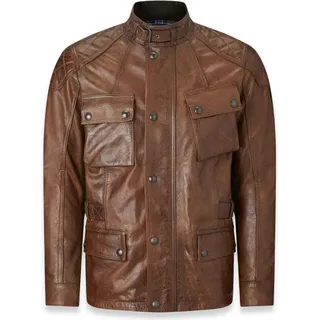 Belstaff Turner Motorrad Lederjacke, braun, XL