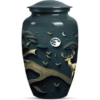 XXL Urne aus Metall - 3,5 Liter - Einzigartige Dekorationsurne für Menschliche und Tierasche - Hochwertige Erinnerungsurne