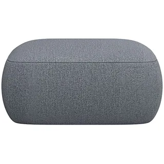 FLEXLUX Pouf "Torino, rund, bodennah, Sitzhocker, Polsterhocker" Modernes, organisches Hocker-Design, Kaltschaum, Wellenunterfederung, navy blau