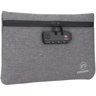 Firedog Geruchsdichte Taschen mit Zahlenschloss für die Aufbewahrung von Reisen (24,1 x 16,5 cm, grau)