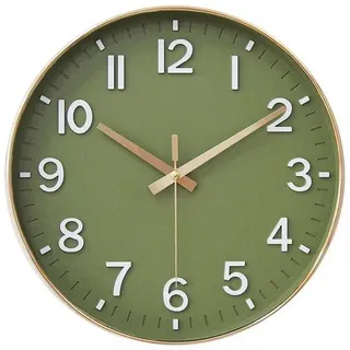 Silent Wanduhr mit kletterndem Sekundenzeiger und arabischen Ziffern, ohne Tick, für Wohnzimmer, Küche, Büro und Schlafzimmer, 30cm, Matcha Grün - Grün