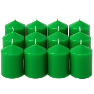 MGE - Stumpenkerzen "Grün" - 12x Duftkerze Aromatherapie Kerze - Hergestellt in EU - Dekorative Haushaltkerzen - Geschenk Kerzen - Kerzen Geschenkset -12x Geschenkset (Aroma Melone-Wassermelone)