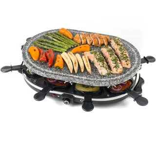 Giles & Posner Tisch-Raclette-Grill 8-tlg. 1200W 43x30cm