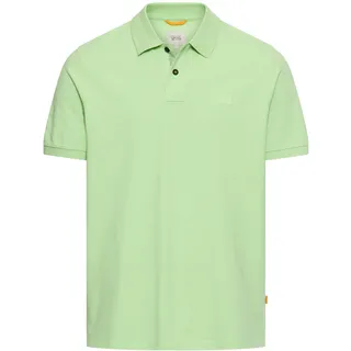 Poloshirt CAMEL ACTIVE, Herren, Gr. L, pistachio grün, Piqué, Obermaterial: 100% Baumwolle, unifarben, normal hüftbedeckend, Rundhals, Bündchen, Shirts Poloshirt, normale Passform, Polokragen, 2-Knopf-Form, mit Logo-Stickerei