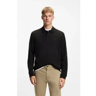 BOSS für Herren. 50520710 Petempesto Poloshirt schwarz (M), Lässig, Baumwolle, Langarm