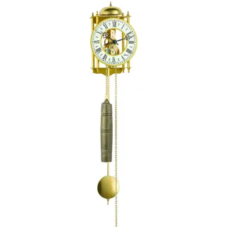 HERMLE 70332-000711 Skelett-Pendelwanduhr, Gold
