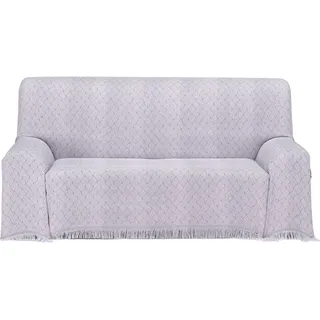 ECOMMERC3 Mehrzweck-Tagesdecke, Größe 300 x 260 cm, für Sofa oder Bett, Mehrzweckdecke, extra weich, Lila