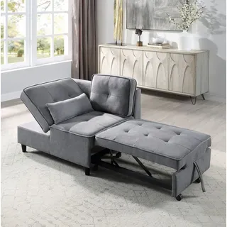 Atlantic Home Collection Schlafsofa »Freddy« wandelbar zum Loungesessel, Relaxliege und Gästebett, inkl. Kissen,