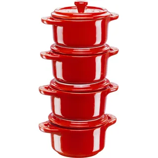 Staub Cocotte Topf-Set 4-tlg. 10 cm rund + Auflaufform
