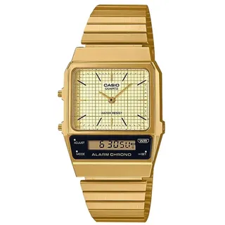Casio Vintage Edgy Unisex-Uhr Edelstahl 32 mm AQ-800EG-9AEF