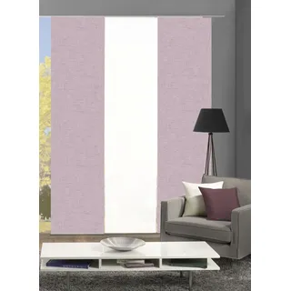 HOME WOHNIDEEN Flächenvorhang-Set »PIVE 3er rose 60x245 cm