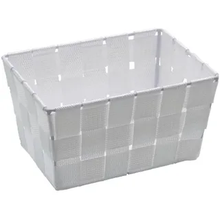 Wenko Aufbewahrungskorb Adria Mini Badkorb rechteckig 19 x 9 x 14 cm weiß