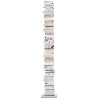 Opinion Ciatti Büchersäule Ptolomeo silber, Designer Bruno Rainaldi, 215x35x35 cm