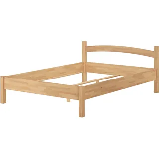 Breites Einzelbett Massivholzbett Buche 120x200 Bettgestell Holzbett Zubehör wählbar V-60.73-12Rollrost inkl. - Braun
