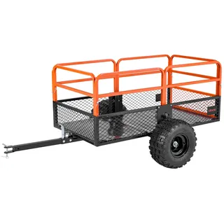Vevor Kippanhänger, 800,59 kg, ATV-UTV-Anhänger aus Stahl zum Hinterherziehen, Kipper mit abnehmbarer Rückwand, Gartenanhänger zum Hinterherziehen für Rasenmäher, Traktoren und Gartenabfälle